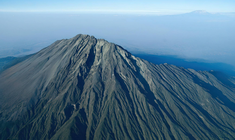 Mount Meru silhouette at dawn